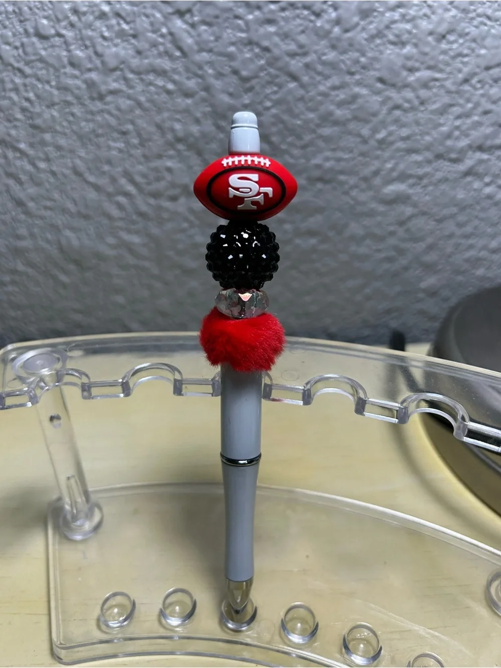 San Francisco 49ers White Beaded Pen